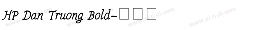 HP Dan Truong Bold字体转换